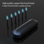 Escova de dentes sônica recarregável USB personalizada com temporizador inteligente, carregamento rápido com suporte