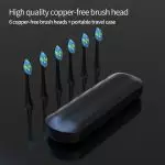 Escova de dentes sônica recarregável USB personalizada com temporizador inteligente, carregamento rápido com suporte